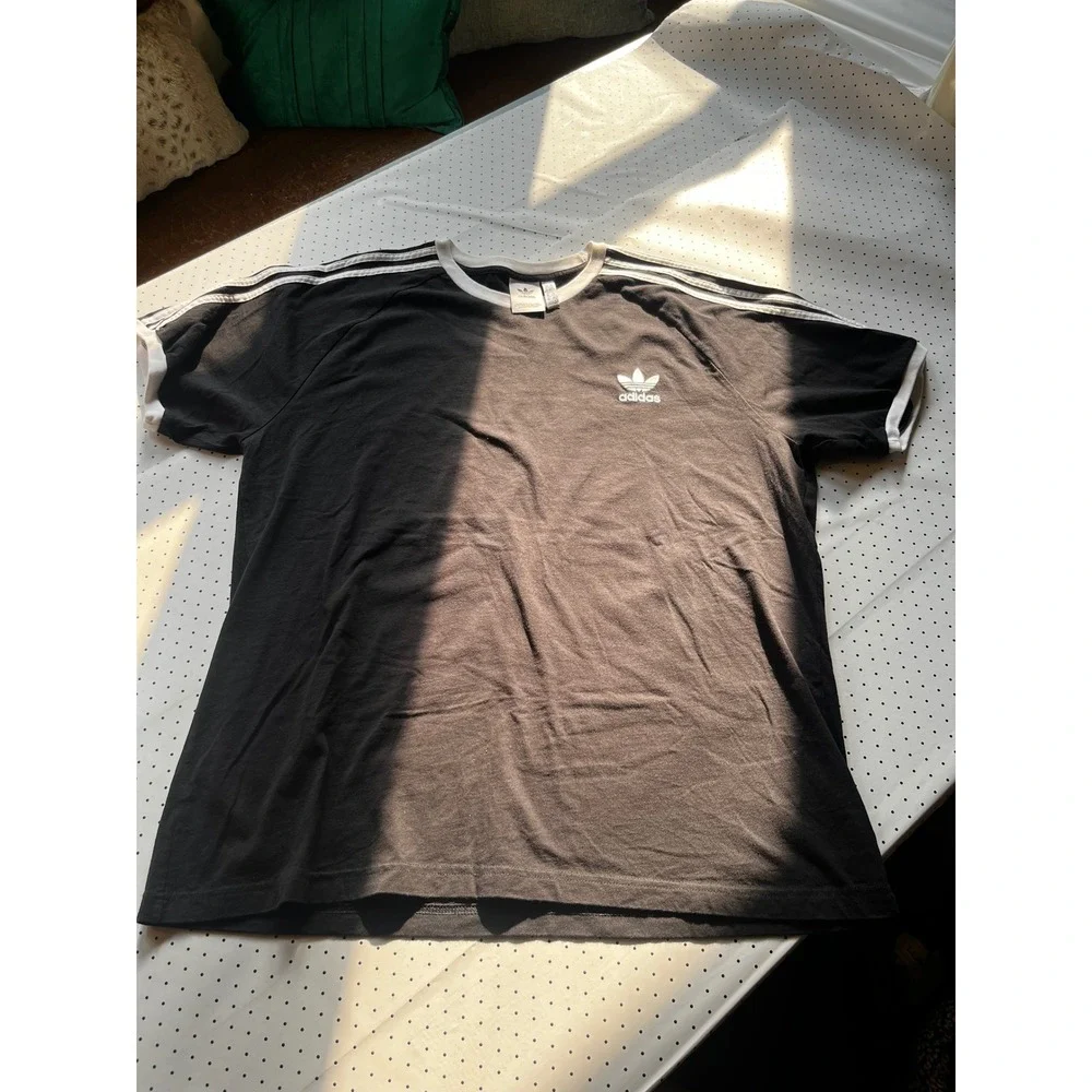 Adidas Originals Mens 3-Stripes Ringer T-Shirt Black White Trefoil Logo 2XL